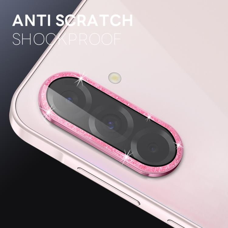 For Samsung Galaxy A36 5G / A56 5G NORTHJO 1 Set Camera Lens Protector Glitter Metal Ring Film(Pink) - For Samsung by NORTHJO | Online Shopping UK | buy2fix