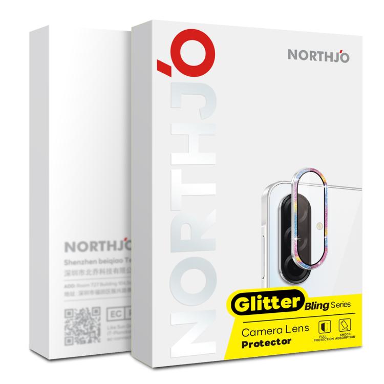 For Samsung Galaxy A36 5G / A56 5G NORTHJO 1 Set Camera Lens Protector Glitter Metal Ring Film(Gold) - For Samsung by NORTHJO | Online Shopping UK | buy2fix