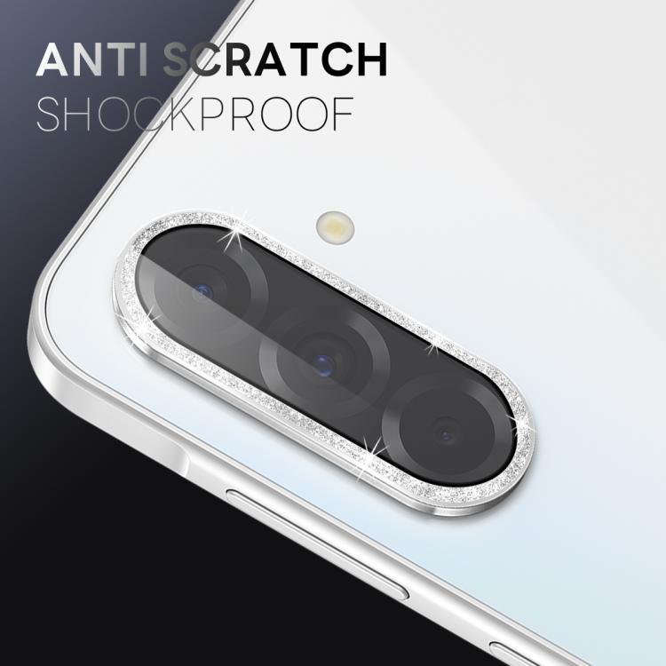 For Samsung Galaxy A36 5G / A56 5G NORTHJO 1 Set Camera Lens Protector Glitter Metal Ring Film(Silver) - For Samsung by NORTHJO | Online Shopping UK | buy2fix