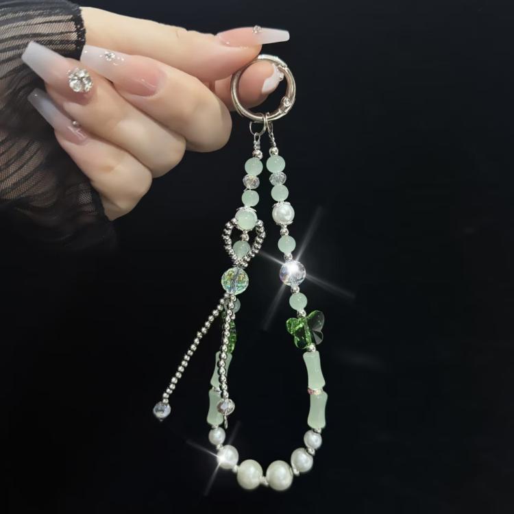 Slub Alloy Bow Mobile Phone String Chain(White) - Lanyards & Wrist Straps by buy2fix | Online Shopping UK | buy2fix