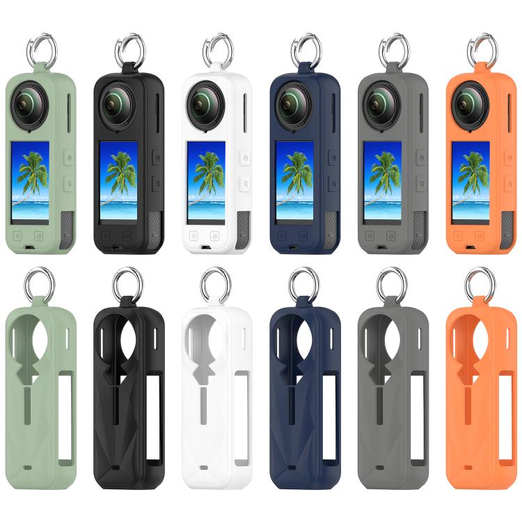 For Insta360 X5 Silicone Protective Case(Ice Lake Green) - Case & Bags by buy2fix | Online Shopping UK | buy2fix