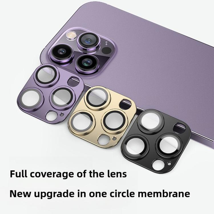 For iPhone 16 Kalebol Armor Full-Coverage Metal Lens Ring Protector Film(Silver) - iPhone 16 Tempered Glass by Kalebol | Online Shopping UK | buy2fix