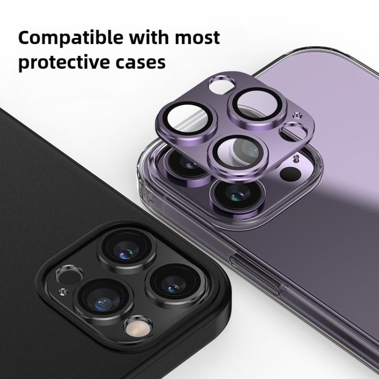 For iPhone 16 Kalebol Armor Full-Coverage Metal Lens Ring Protector Film(Silver) - iPhone 16 Tempered Glass by Kalebol | Online Shopping UK | buy2fix