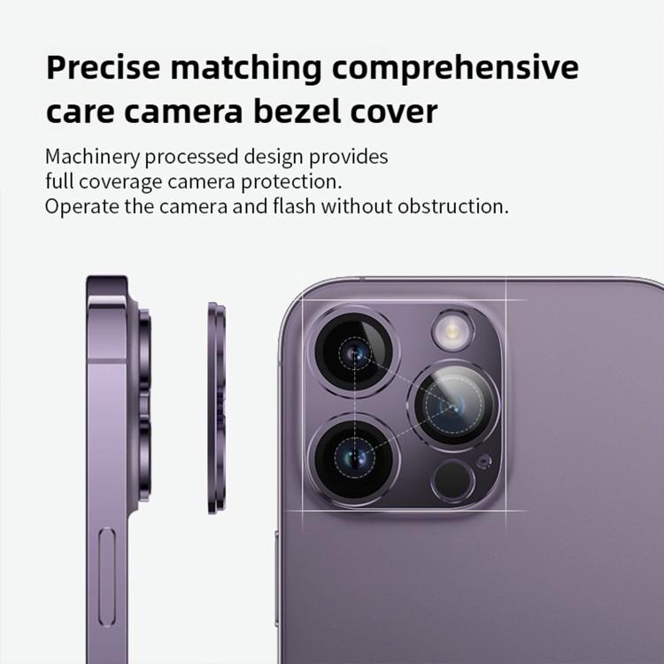 For iPhone 16 Kalebol Armor Full-Coverage Metal Lens Ring Protector Film(Silver) - iPhone 16 Tempered Glass by Kalebol | Online Shopping UK | buy2fix
