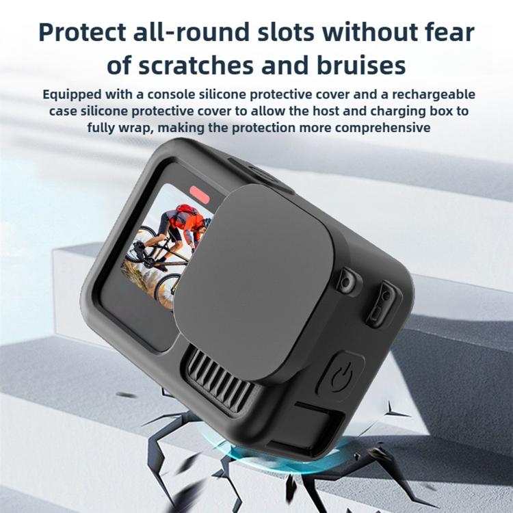 For GoPro HERO13 Black Silicone Protective Case with Wrist Strap & Lens Cover & Side Interface Cover - Silicone Cases by buy2fix | Online Shopping UK | buy2fix