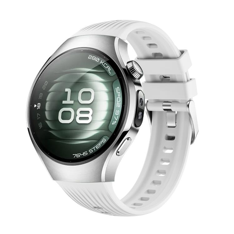 For Huawei Watch 5 42mm Vertical Silicone Watch Band(White) - Watch Bands by buy2fix | Online Shopping UK | buy2fix