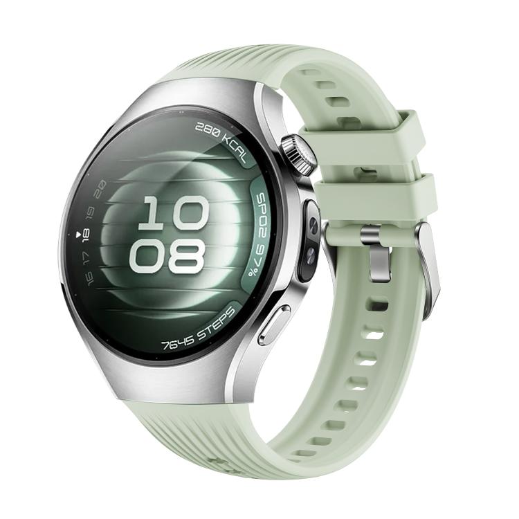 For Huawei Watch 5 42mm Vertical Silicone Watch Band(Official Green) - Watch Bands by buy2fix | Online Shopping UK | buy2fix