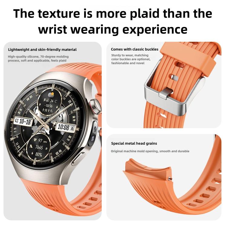 For Huawei Watch 5 42mm Vertical Silicone Watch Band(Official Green) - Watch Bands by buy2fix | Online Shopping UK | buy2fix