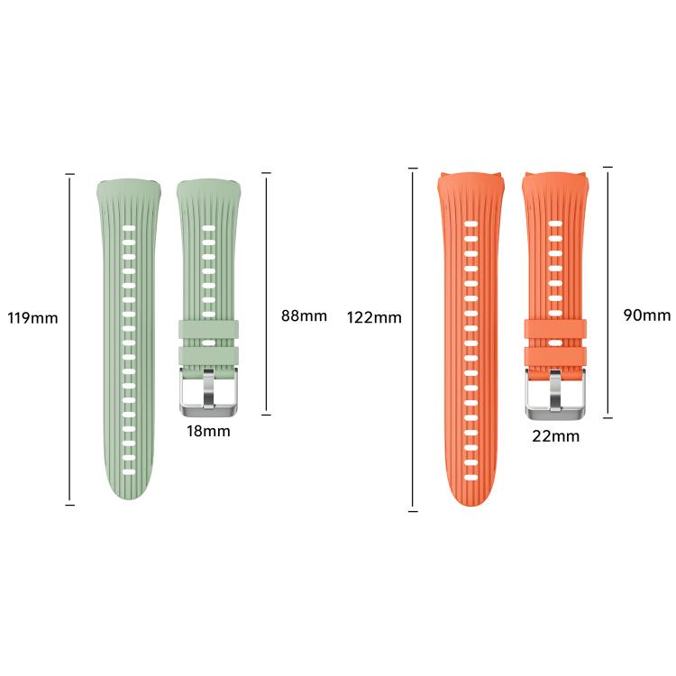 For Huawei Watch 5 42mm Vertical Silicone Watch Band(Light Green) - Watch Bands by buy2fix | Online Shopping UK | buy2fix