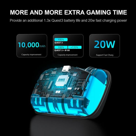 BOBOVR B100 For BOBOVR S3 Pro 10000mAh Replacement Battery VR Head Strap Accessory - VR Accessories by buy2fix | Online Shopping UK | buy2fix