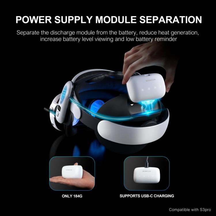 BOBOVR B100 For BOBOVR S3 Pro 10000mAh Replacement Battery VR Head Strap Accessory - VR Accessories by buy2fix | Online Shopping UK | buy2fix