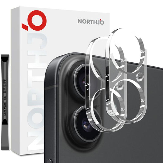 For iPhone 17 2pcs NORTHJO Camera Lens Protector 3D HD Tempered Glass Film(Clear) - iPhone 17 Tempered Glass by NORTHJO | Online Shopping UK | buy2fix