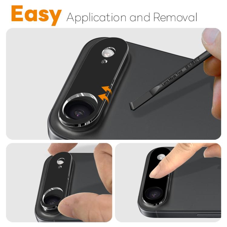 For iPhone 17 Air 2pcs NORTHJO Camera Lens Protector 3D HD Tempered Glass Film(Black) - iPhone 17 Air Tempered Glass by NORTHJO | Online Shopping UK | buy2fix