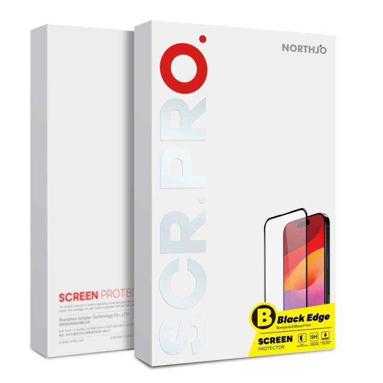 For iPhone 17 Air 2pcs NORTHJO A++ 0.3mm Screen Full Glue Silk Printing Tempered Glass Film - iPhone 17 Air Cases by NORTHJO | Online Shopping UK | buy2fix