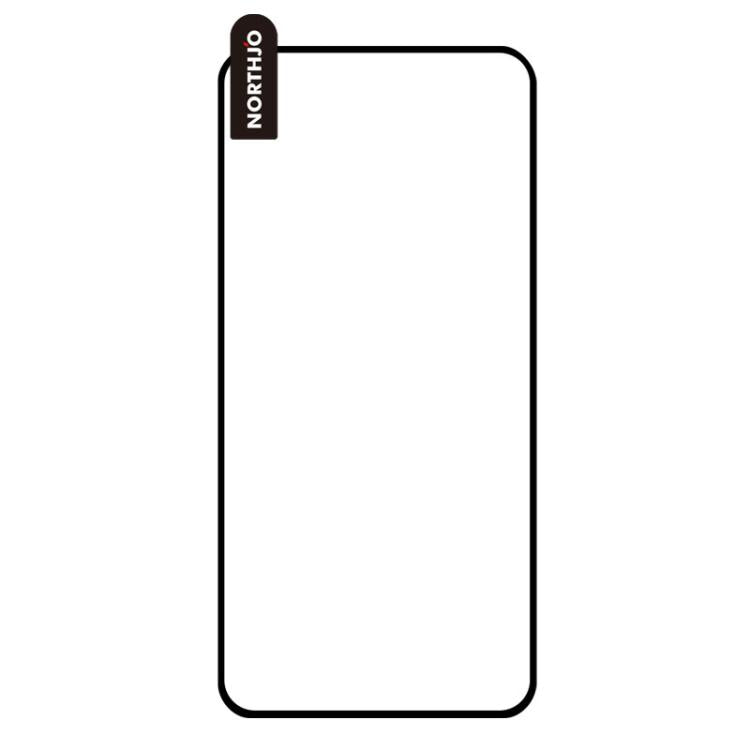 For Honor 400 Lite Global NORTHJO A++ Screen Protector Full Glue Silk Printing Tempered Glass Film(Black) - Tempered Glass Film by NORTHJO | Online Shopping UK | buy2fix