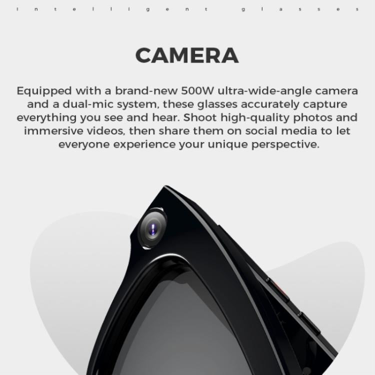 M01 Smart Glasses, with HD Camera, Support Bluetooth Call, AI Intelligent Translation(White) - Smart Glasses by buy2fix | Online Shopping UK | buy2fix