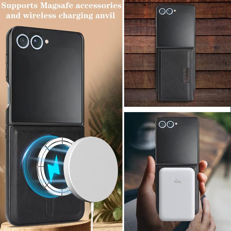 For Samsung Galaxy Z Flip7 Kalebol Strong Magnetic MagSafe Tri-Fold Wallet Leather Phone Case(Black) - Galaxy Z Flip7 5G Cases by Kalebol | Online Shopping UK | buy2fix