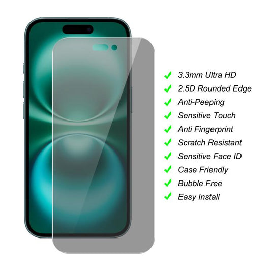 For iPhone 16 JUNSUNMAY 25pcs Privacy Screen Protector Tempered Glass Film - iPhone 16 Tempered Glass by JUNSUNMAY | Online Shopping UK | buy2fix
