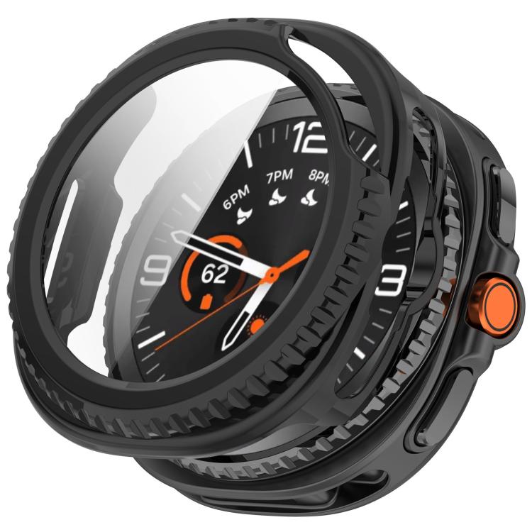For Samsung Galaxy Watch8 Classic 46mm Tempered Film Integrated PC Watch Cover(Glossy Black) - Watch Cases by buy2fix | Online Shopping UK | buy2fix