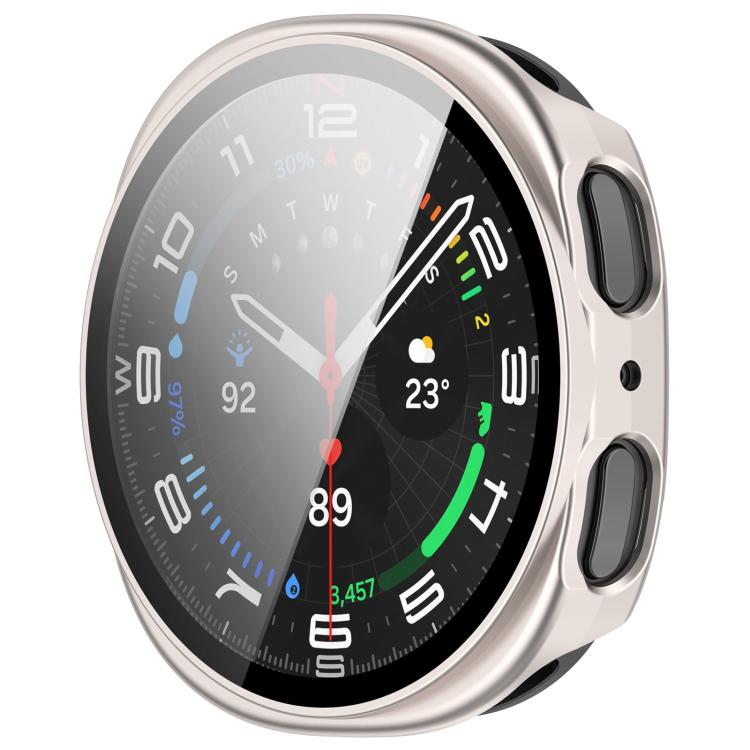 For Samsung Galaxy Watch 8 40mm Tempered Film Integrated PC Watch Cover(Frosted Starlight) - Watch Cases by buy2fix | Online Shopping UK | buy2fix
