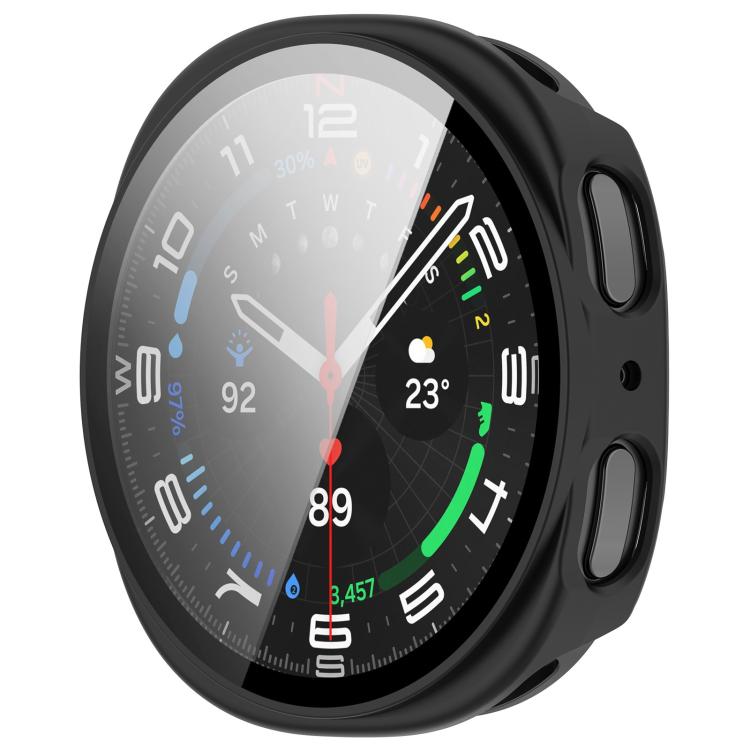 For Samsung Galaxy Watch 8 40mm Tempered Film Integrated PC Watch Cover(Frosted Black) - Watch Cases by buy2fix | Online Shopping UK | buy2fix