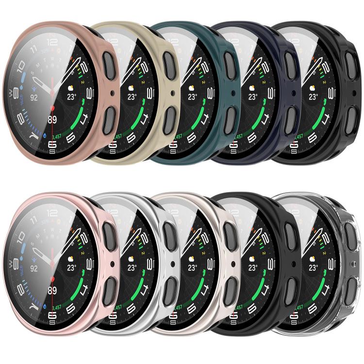 For Samsung Galaxy Watch 8 40mm Tempered Film Integrated PC Watch Cover(Frosted Black) - Watch Cases by buy2fix | Online Shopping UK | buy2fix