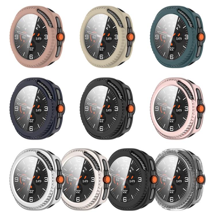 For Samsung Galaxy Watch 8 40mm Tempered Film Integrated PC Watch Cover(Frosted Black) - Watch Cases by buy2fix | Online Shopping UK | buy2fix