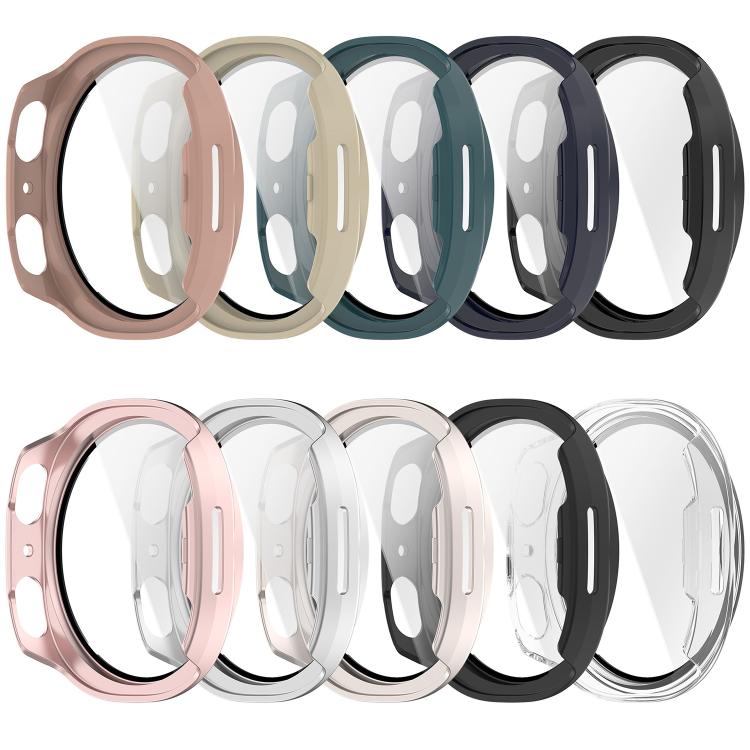 For Samsung Galaxy Watch 8 40mm Tempered Film Integrated PC Watch Cover(Frosted Black) - Watch Cases by buy2fix | Online Shopping UK | buy2fix