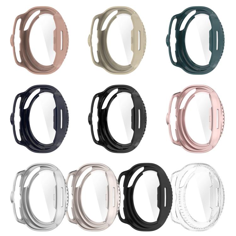 For Samsung Galaxy Watch 8 40mm Tempered Film Integrated PC Watch Cover(Frosted Black) - Watch Cases by buy2fix | Online Shopping UK | buy2fix