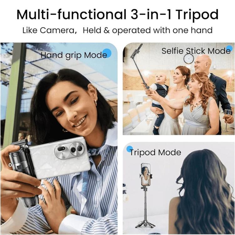Jmary MT-18 Extendable Phone Holder Wireless Control Mini Phone Selfie Stick Tripod(Black) - Selfie Sticks by Jmary | Online Shopping UK | buy2fix