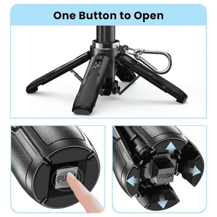 Jmary MT-18 Extendable Phone Holder Wireless Control Mini Phone Selfie Stick Tripod(Black) - Selfie Sticks by Jmary | Online Shopping UK | buy2fix