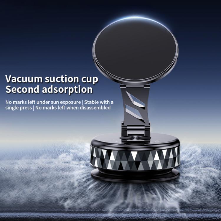 K13 360 Degree Rotation Vacuum Suction Cellphone Holder Magnetic Car Phone Mount(Black) - Universal Car Holders by buy2fix | Online Shopping UK | buy2fix