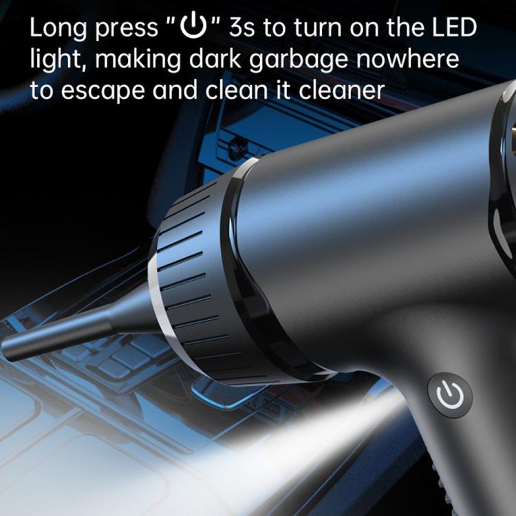 V16D 7 Nozzles 2 in 1 Car Vacuum Cleaner Powerful Suction Rechargeable Handheld Dust Blower - Vacuum Cleaner by buy2fix | Online Shopping UK | buy2fix