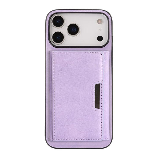 For iPhone 17 Pro Kalebol Strong Magnetic MagSafe Tri-Fold Wallet Leather Phone Case(Purple) - iPhone 17 Pro Cases by Kalebol | Online Shopping UK | buy2fix