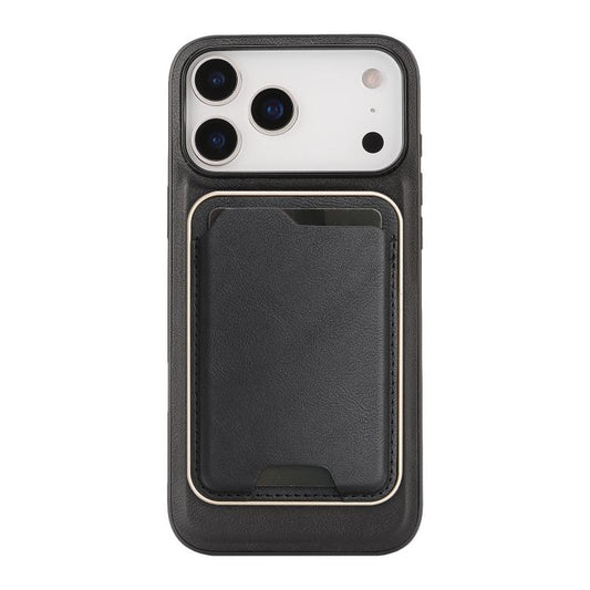 For iPhone 17 Pro Max Kalebol Slim MagSafe Ring Magnetic Card Bag Leather Phone Case(Black) - More iPhone Cases by Kalebol | Online Shopping UK | buy2fix