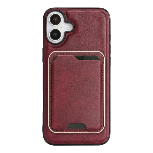 For iPhone 17 Kalebol Slim MagSafe Ring Magnetic Card Bag Leather Phone Case(Red) - iPhone 17 Cases by Kalebol | Online Shopping UK | buy2fix