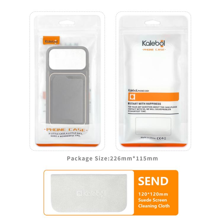 For iPhone 17 Pro Kalebol Slim MagSafe Ring Magnetic Card Bag Leather Phone Case(Blue) - iPhone 17 Pro Cases by Kalebol | Online Shopping UK | buy2fix