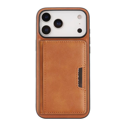 For iPhone 17 Pro Max Kalebol Strong MagSafe Magnetic Two-Fold Card Bag Leather Phone Case(Brown) - iPhone 17 Pro Max Cases by Kalebol | Online Shopping UK | buy2fix