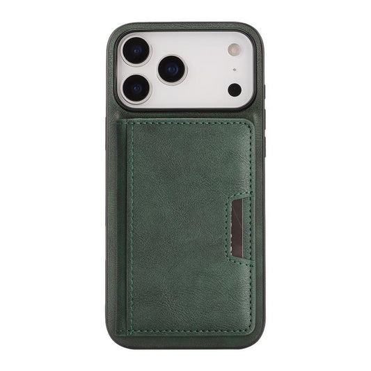 For iPhone 17 Pro Max Kalebol Strong MagSafe Magnetic Two-Fold Card Bag Leather Phone Case(Green) - iPhone 17 Pro Max Cases by Kalebol | Online Shopping UK | buy2fix