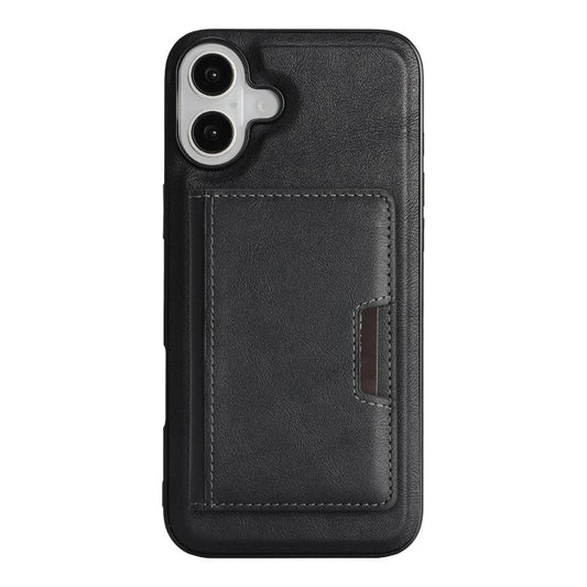 For iPhone 17 Kalebol Strong MagSafe Magnetic Two-Fold Card Bag Leather Phone Case(Black) - iPhone 17 Cases by Kalebol | Online Shopping UK | buy2fix