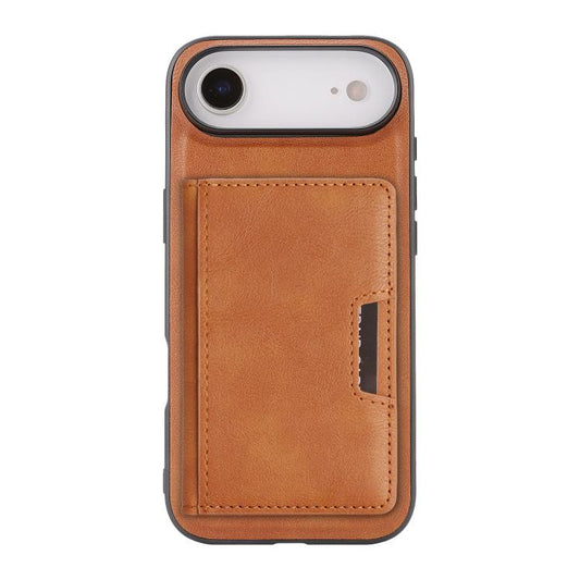 For iPhone 17 Air Kalebol Strong MagSafe Magnetic Two-Fold Card Bag Leather Phone Case(Brown) - iPhone 17 Air Cases by Kalebol | Online Shopping UK | buy2fix
