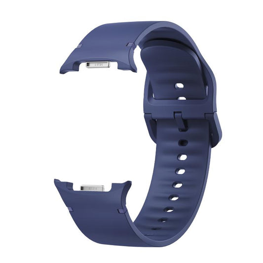 For Samsung Galaxy Watch8 / Watch8 Classic Solid Color Stitched Silicone Watch Band, Size:S(Midnight Blue) - Watch Bands by buy2fix | Online Shopping UK | buy2fix