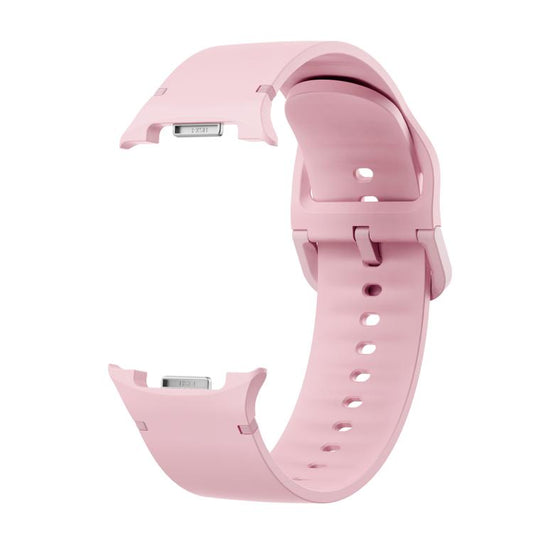 For Samsung Galaxy Watch8 / Watch8 Classic Solid Color Stitched Silicone Watch Band, Size:M(Light Pink) - Watch Bands by buy2fix | Online Shopping UK | buy2fix