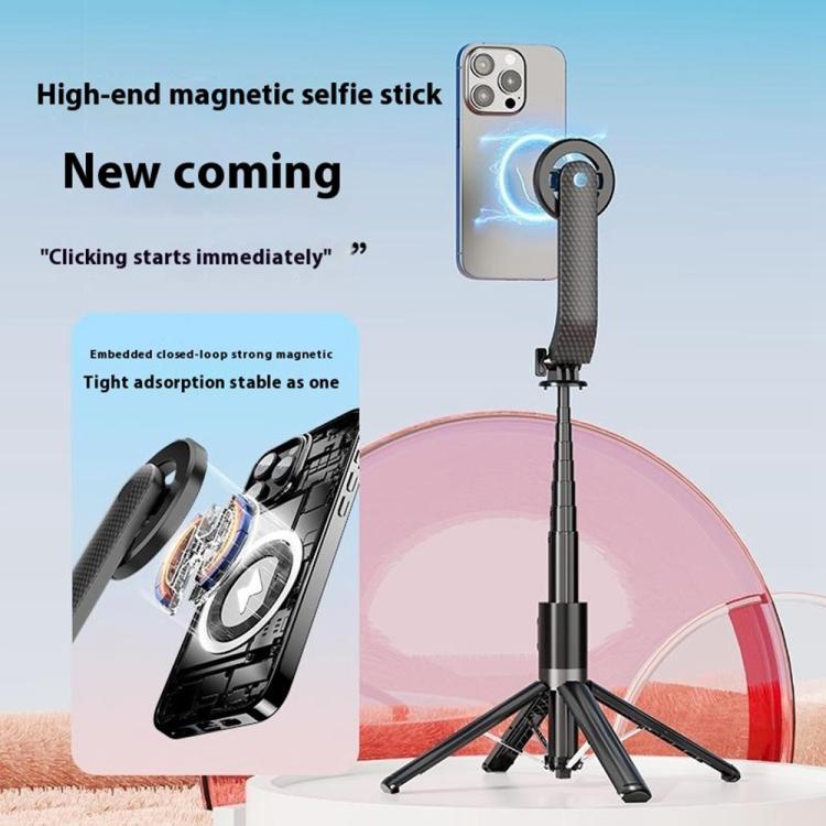 P07 Max Extendable Four-legged Stand Magnetic Phone Selfie Stick with Bluetooth Remote Control(White) - Selfie Sticks by buy2fix | Online Shopping UK | buy2fix