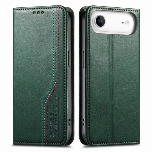 For iPhone Air Elastic Wristband Magnetic Suction Leather Phone Case(Green) - iPhone Air Cases by buy2fix | Online Shopping UK | buy2fix