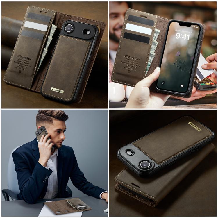 For iPhone Air CaseMe C49 MagSafe RFID Blocking Detachable Wallet Leather Phone Case(Coffee) - iPhone Air Cases by CaseMe | Online Shopping UK | buy2fix