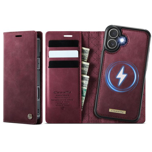 For iPhone 17 CaseMe C49 MagSafe RFID Blocking Detachable Wallet Leather Phone Case(Red) - iPhone 17 Cases by CaseMe | Online Shopping UK | buy2fix