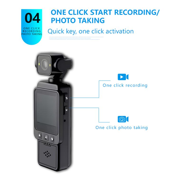 1080P Ultra-HD Clip Pocket Vlog Camera WiFi Portable Video Recorder Camera(Black) - Sports Camera by buy2fix | Online Shopping UK | buy2fix