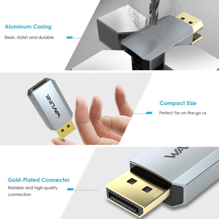 WAVLINK CAH5 For PC TV Projector DisplayPort to HDMI Adapter 4K 60Hz Video Converter - Converter by WAVLINK | Online Shopping UK | buy2fix
