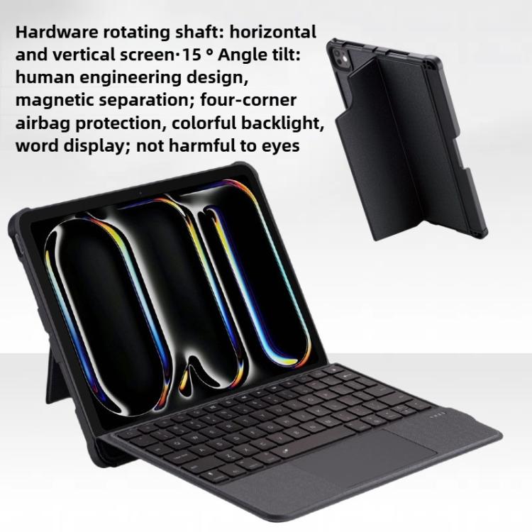For iPad 10.2 2021 / 2022 Magnetized Separation Of The Wonderful Control Keyboard Four Corners Of The Drop-Proof PU Protective Case - Universal by buy2fix | Online Shopping UK | buy2fix